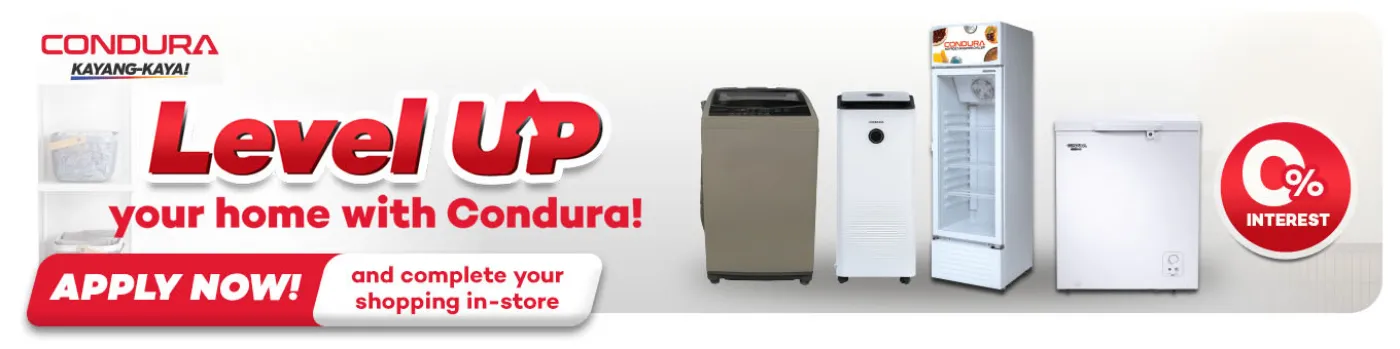 Banner featuring condura level up your home collection at shoppingmall.