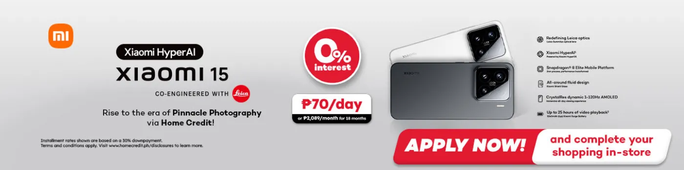 banner showing xiaomi 15 at shoppingmall