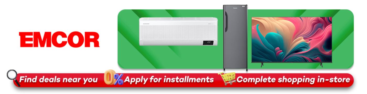 Banner showing Emcor collections at Shopping Mall Philippines