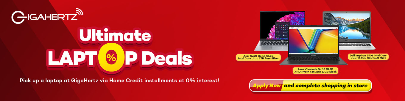 Banner showing Gigahertz Ultimate Laptop Deals. 