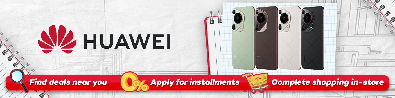 Banner featuring Huawei Nova 11 256GB/8GB, Huawei Nova 11 Pro and Huawei Matepad 11.5 wifi papermatte available via homecredit